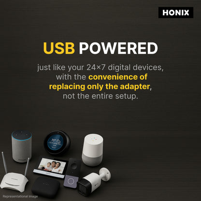 HONIX Fully Automatic Water Level Controller with Float Sensor | Automatic ON and Off | Overhead Tank Controller | Float Sensor, USB Adapter, USB Cable Included (Color-Grey, STC-Float-USB) | Tankstat STC-Float